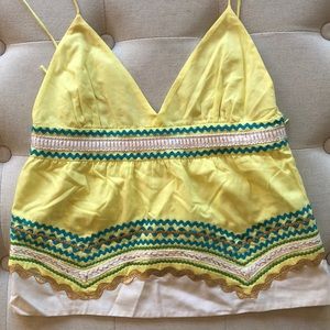 Tibi yellow cotton top size XS